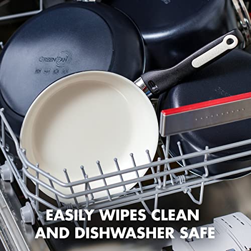 GreenPan Rio Healthy Ceramic Nonstick 5QT Saute Pan Jumbo Cooker with Helper Handle and Lid, PFAS-Free, Dishwasher Safe, Turquoise