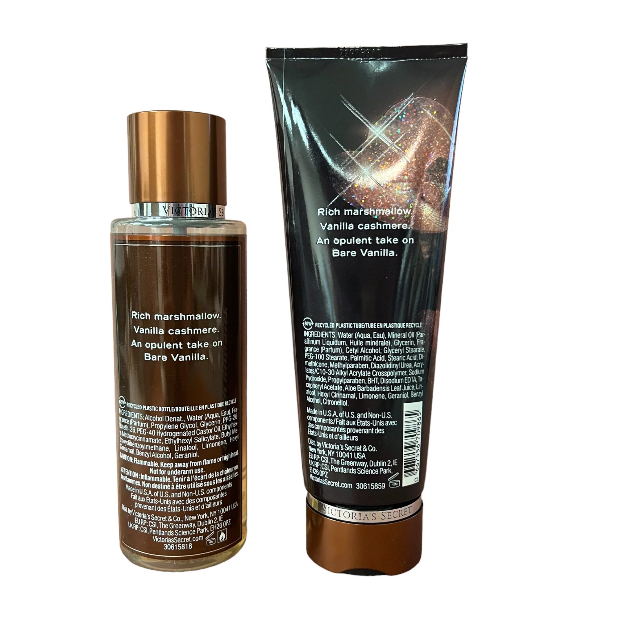 Victoria's Secret Bare Vanilla Luxe Fragrance Mist & Lotion Set