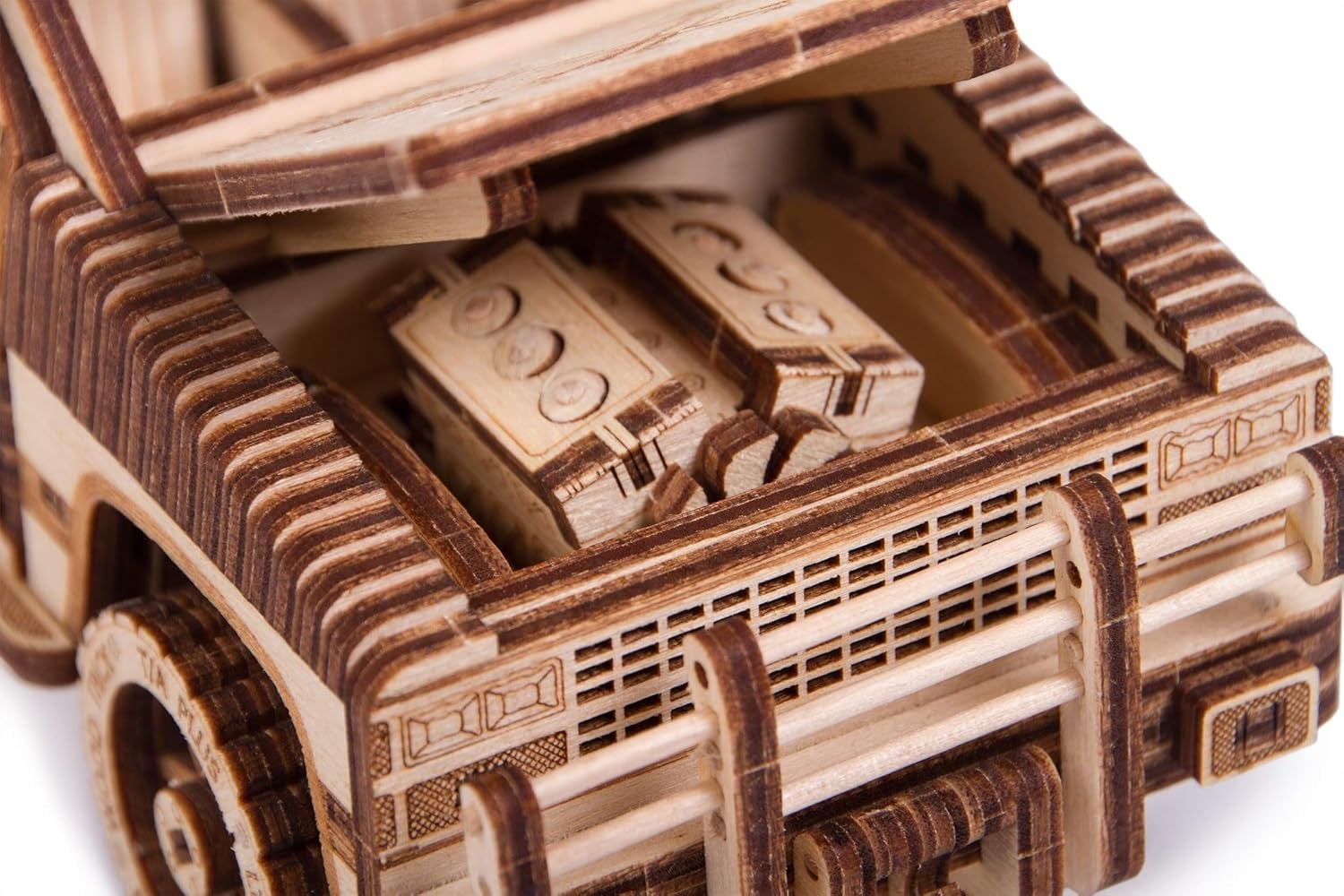 Wood Trick Big Rig Truck + Pickup + American Truck Bundle - 3D Wooden Puzzle Kits - Car Wooden Model Kits to Build