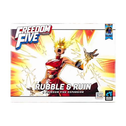 Freedom Five Rubble Ruin Expansion; 1-5 Players; Ages 14 and up; 90 Minute Play