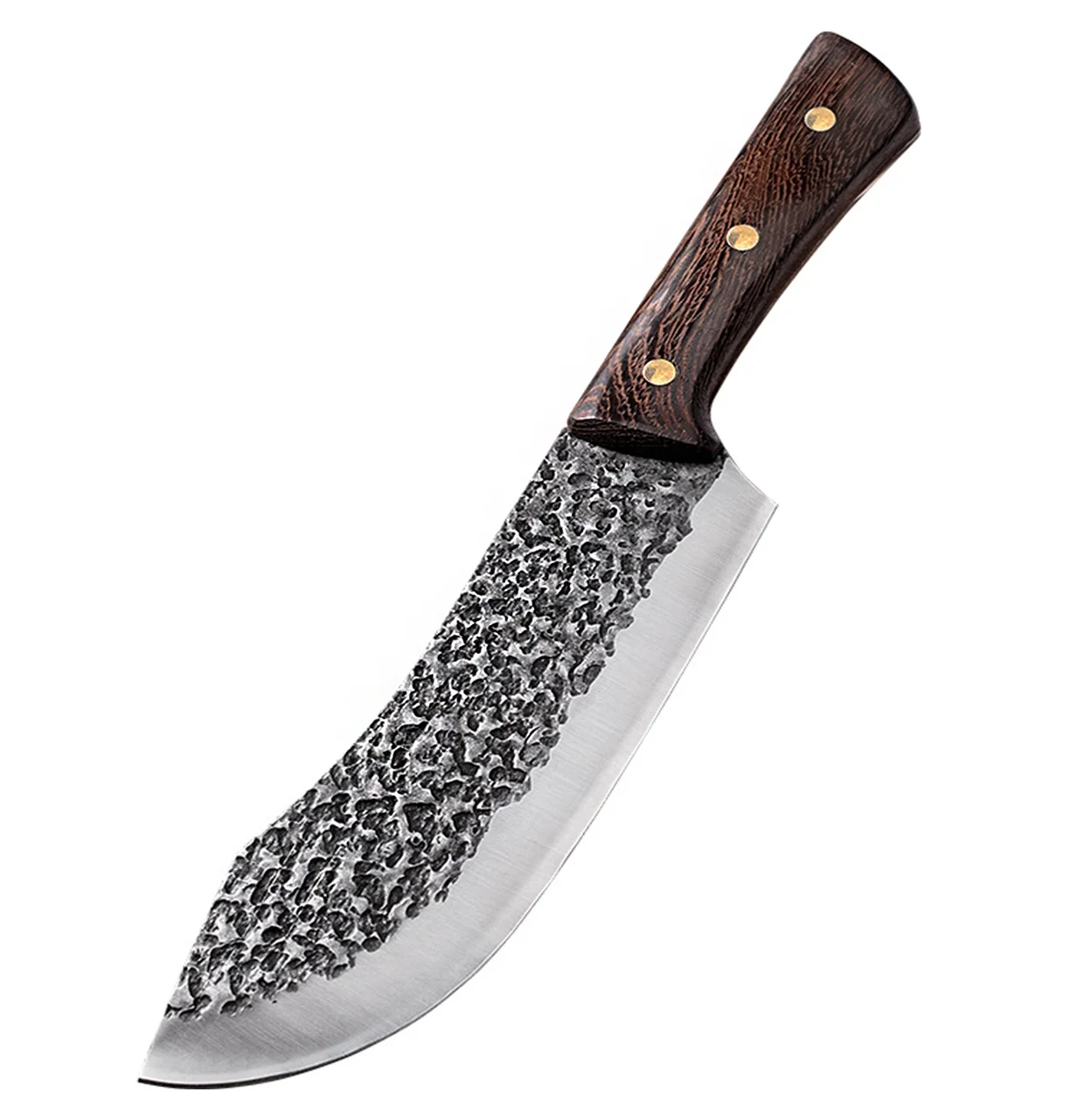 Kitchen Chef Knife 7 Inch Blade Full Tang Forged Butcher Knives for Meat Cutting Boning Knife with Sheath High Carbon Steel Cleaver Knives for Cooking