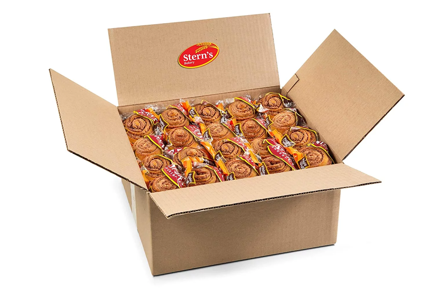 Office Snacks | 1.5 Oz Cinnamon Rolls | Snack Cakes and Pastries | Lunchbox Snacks | Back to School Snacks | Approx. 80 Count | Dairy & Nut Free | Sterns Bakery (Cinnamon Swirl)