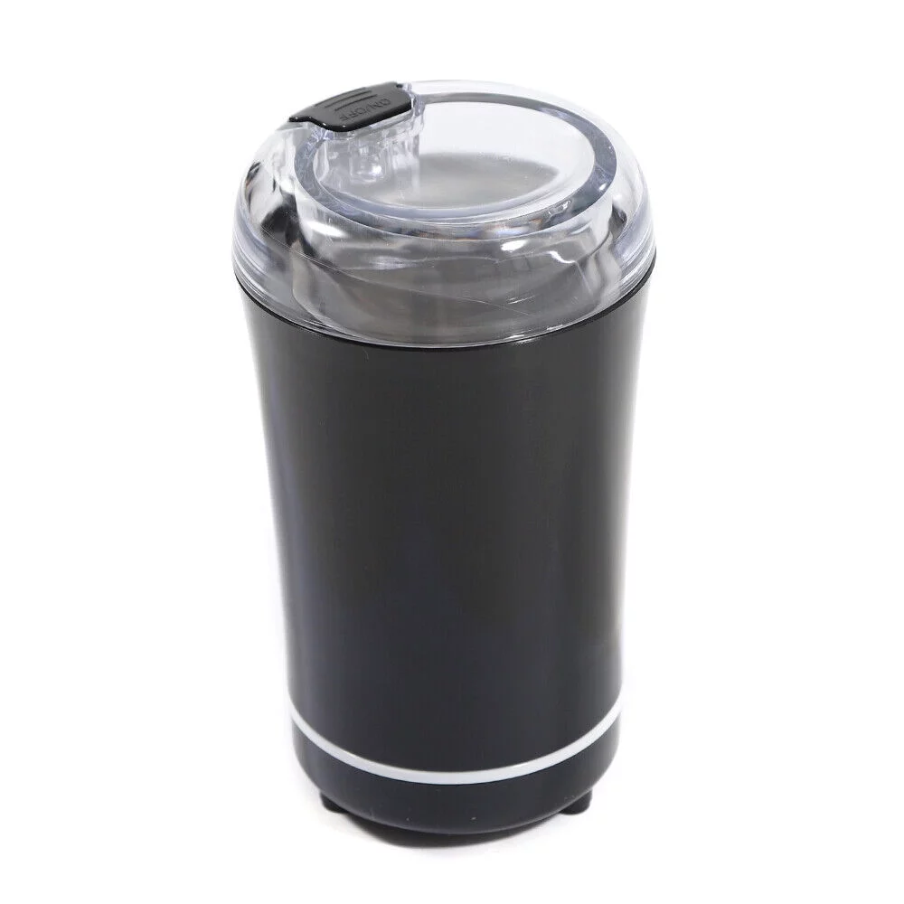 YIYIBYUS Electric Coffee Bean Grinder, Mini Portable Herb Grinder Spice Crusher Blender for Beans Nut Seed Herb, Black