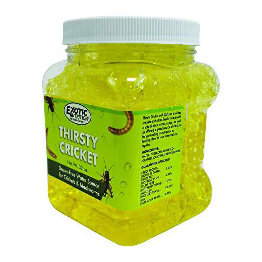 Exotic Nutrition Thirsty Cricket Gel (2 lb.) - Calcium-Enriched Alternative Water Source for Crickets and Mealworms