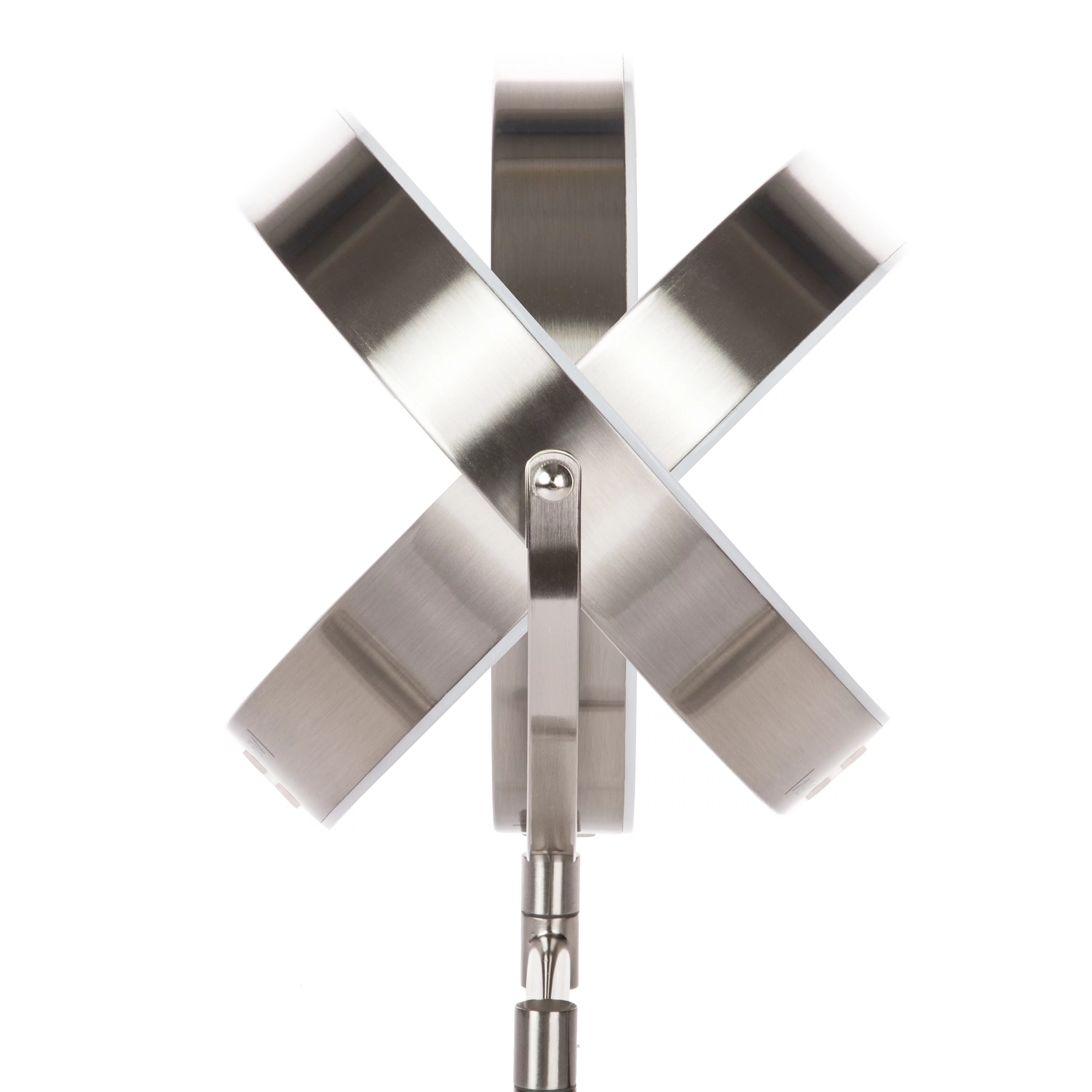 Better Homes & Gardens Wall Mount Modern 8 inch Round LED Mirror, Satin Nickel