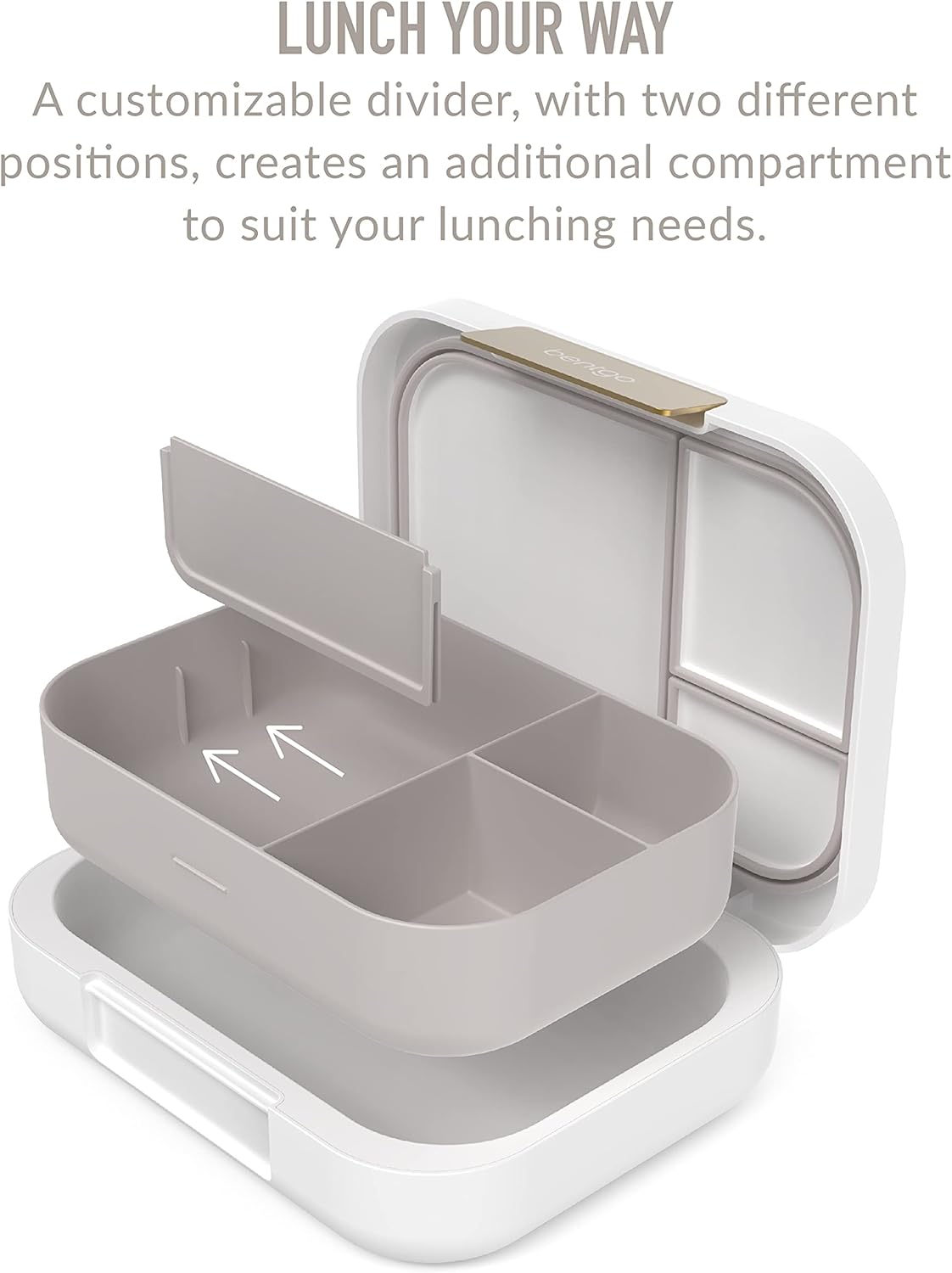 Bentgo® Modern Bento-Style Lunch Box Set With Reusable Snack Cup (White)