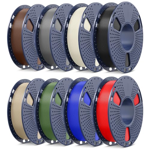 SUNLU 4kg PLA 3D Printer Filament Bundle, Neatly Wound PLA Filament 1.75mm ±0.02mm, Individually Vacuum Packed, 4kg in Total, 1kg per Spool, 4 Pack, 4000g, 4Black