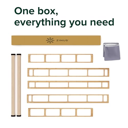 ZINUS Edgar 4 Inch Wood Box Spring, Mattress Foundation, Sturdy Wood Structure, Low Profile, Easy Assembly, King