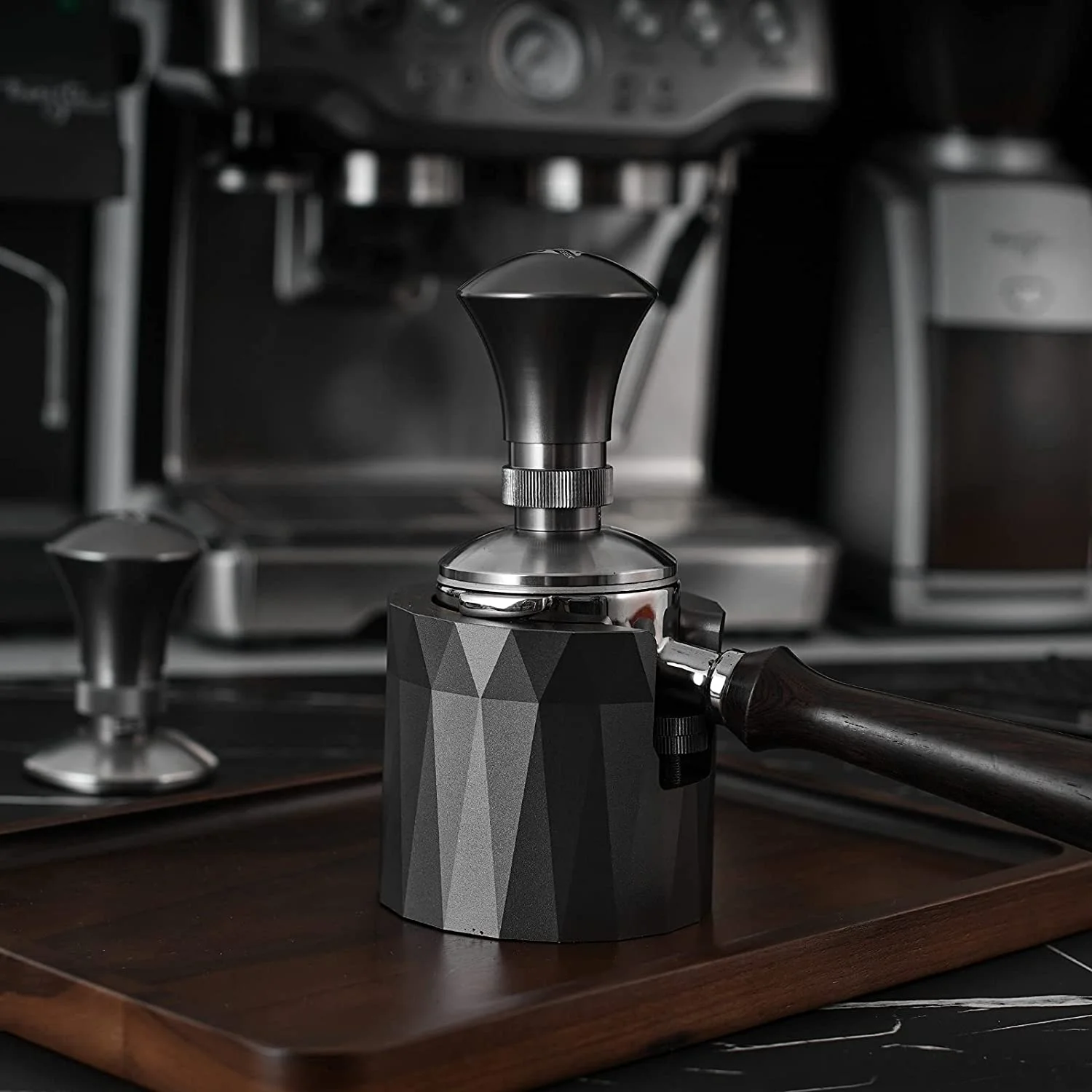 58mm Coffee Tamper, Espresso Tamper Barista 58mm Hand Tamper by CrossCreek with Stainless Steel Flat Base 6296-51202-01A