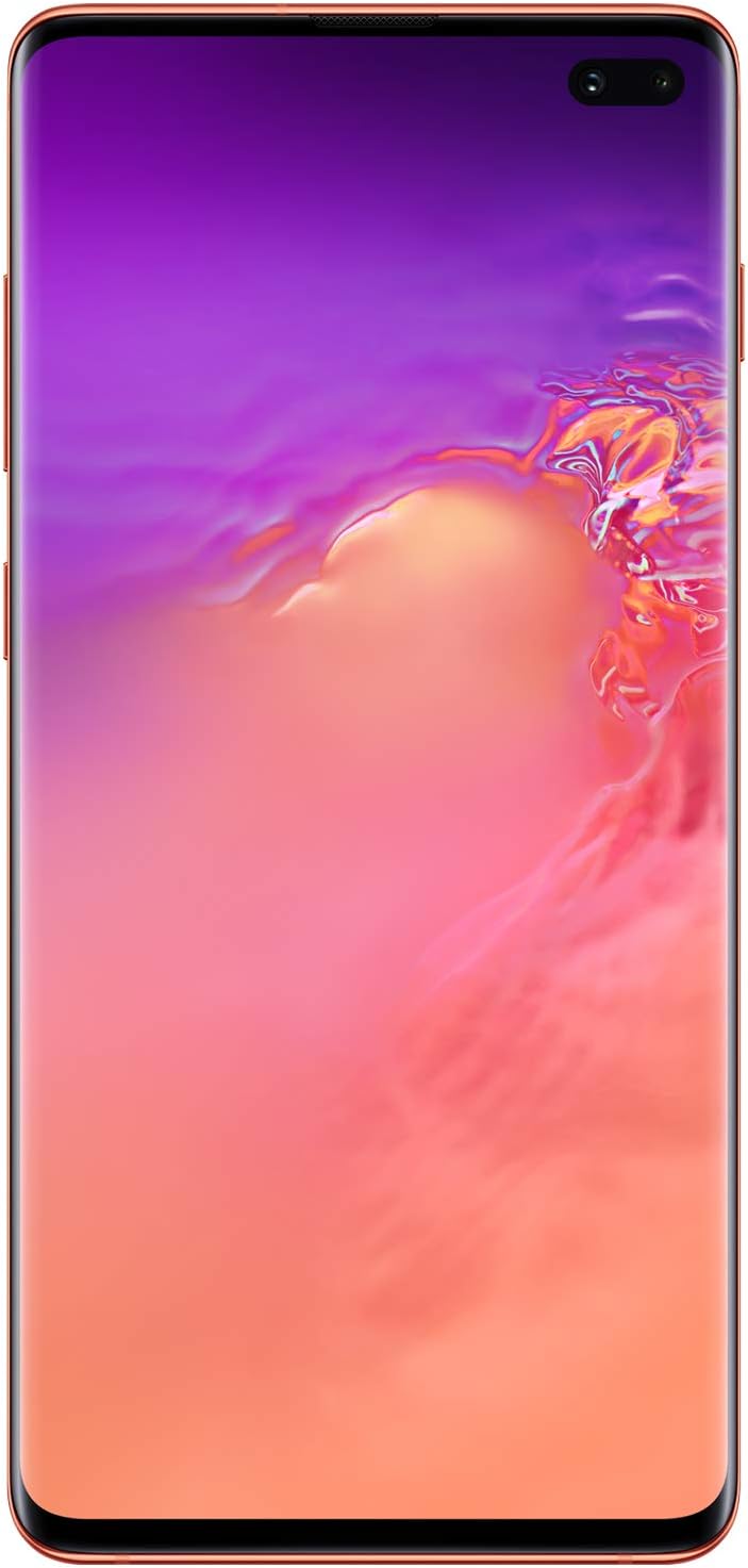 Samsung Galaxy S10 Factory Unlocked Android Cell Phone | US Version | 128GB of Storage | Fingerprint ID and Facial Recognition | Long-Lasting Battery | Flamingo Pink