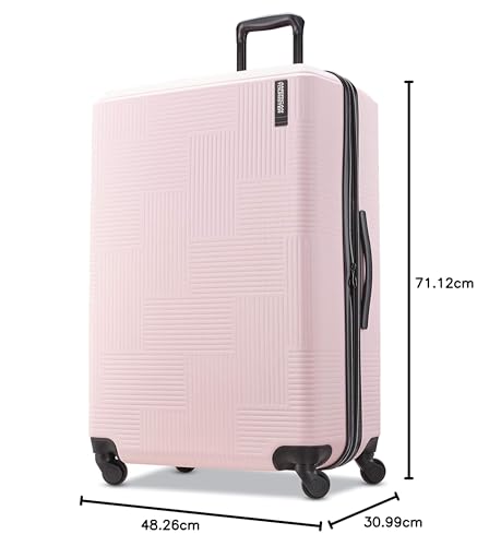 American Tourister Stratum XLT Expandable Hardside Luggage with Spinner Wheels, Jet Black, Carry-On 21-Inch