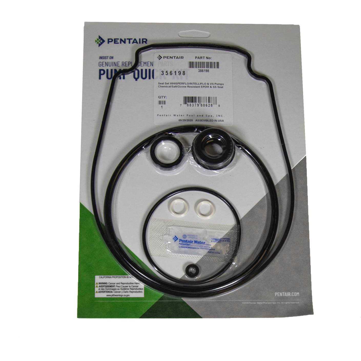 356198 Pentair Seal Kit WhisperFlo IntelliFlo