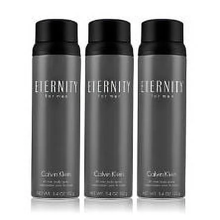 Eternity Body Spray for Men by Calvin Klein 5.4 oz (3 PACK)