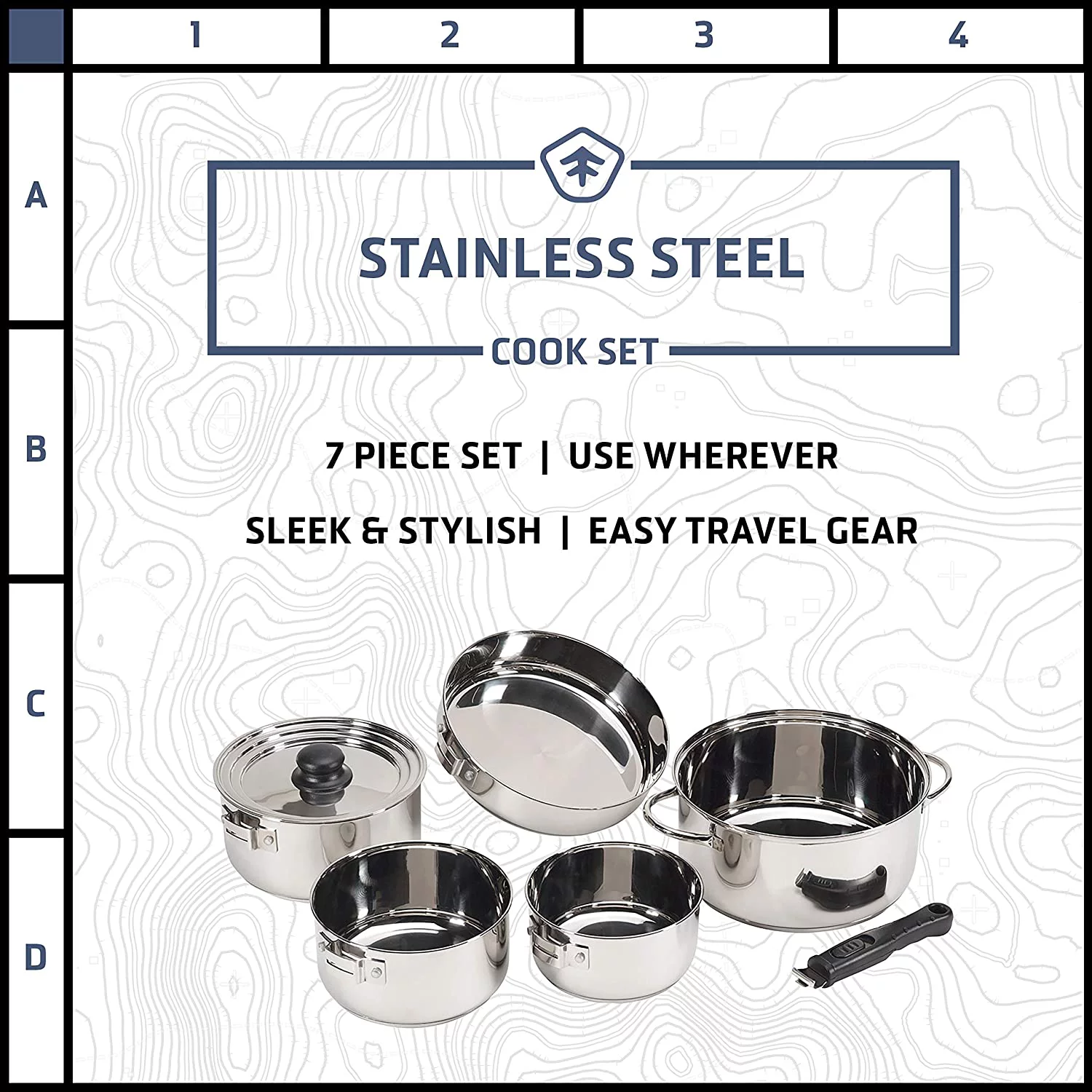 QCAI Heavy Duty - Stainless Steel Clad Cook Set (369)