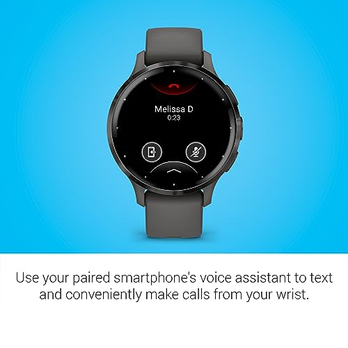 Garmin Venu 3S Slate Stainless Steel Bezel 1.2-Inch AMOLED Touchscreen Display Smart Watch with 41mm Pebble Gray Case and Silicone Band