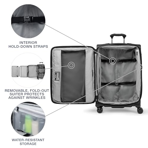 Travelpro Crew Classic Lightweight Softside Expandable Checked Luggage, 8 Wheel Spinner Suitcase, TSA Lock, Men and Women, Checked Large 29-Inch, Patriot Blue