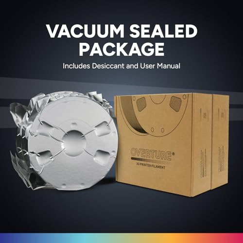 OVERTURE PETG 3D Printer Filament 1.75mm, Neatly Wound Durable PETG 2kg Spool (4.4lbs), Strong Toughness Filament, Dimensional Accuracy +/- 0.02mm, Fit Most FDM Printers (Black (2-Pack))