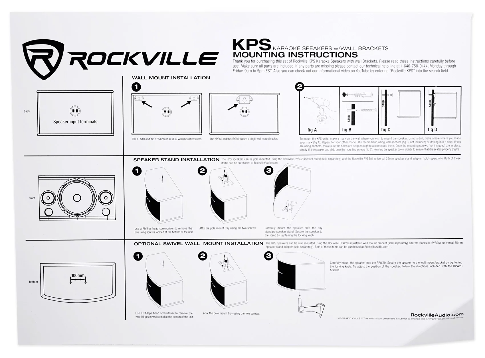 (2) Rockville KPS12 12