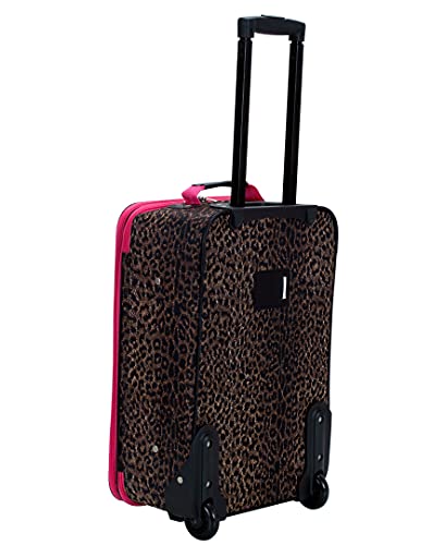 Rockland Jungle Softside Upright Luggage Set, Expandable, Owl, 4-Piece (14/29/24/28)