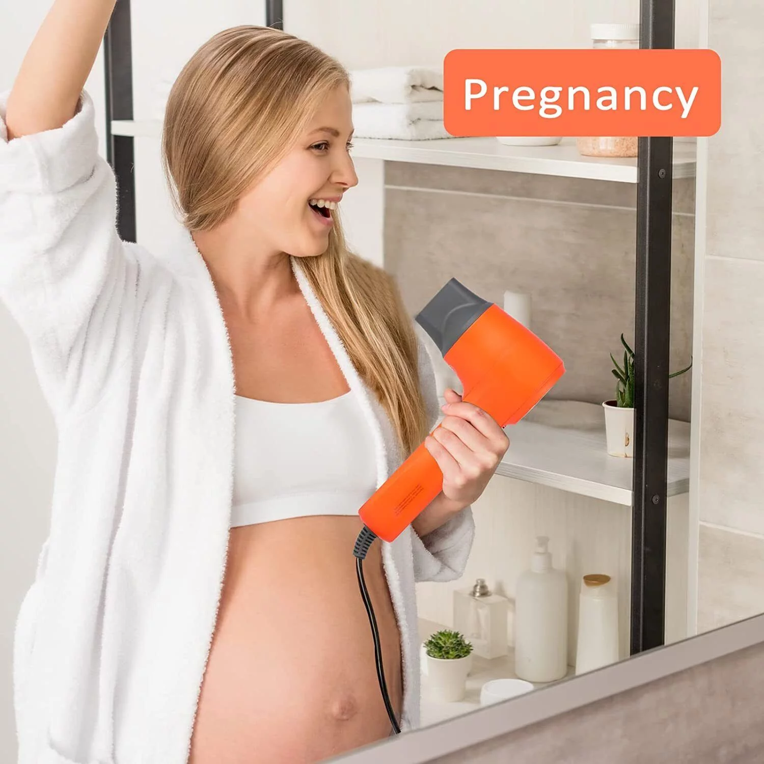 Infinipower Hair Dryer with 2 Nozzles, Negative Ions Brushless Hair Blower