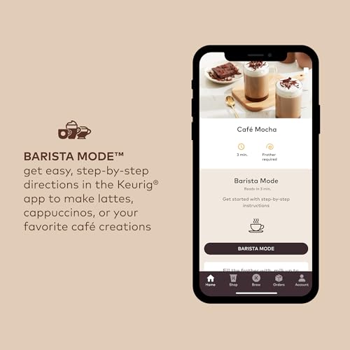 Keurig K-Cafe Single-Serve K-Cup Coffee Maker, Latte Maker and Cappuccino Maker, Comes with Dishwasher Safe Milk Frother, Coffee Shot Capability, Compatible with all Keurig K-Cup Pods, Dark Charcoal