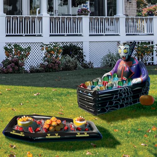 Beistle Inflatable Halloween Party Bundle- Buffet Cooler and Drink Holder
