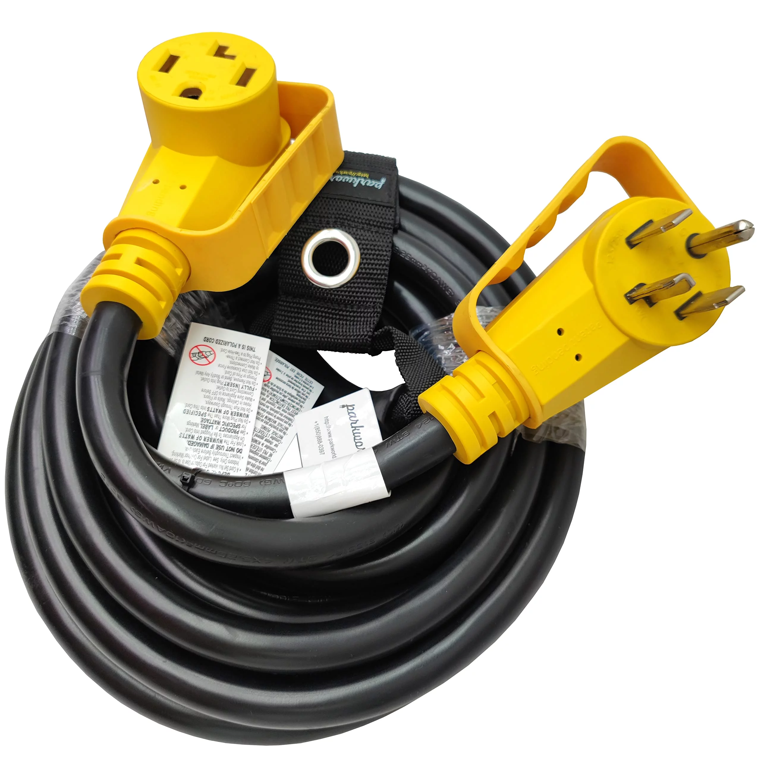 Parkworld 66068 EV Extension Cord, Dryer 4-Prong NEMA 14-30 Extension Cord, EV 14-30P to 14-30R, 30A, 125V/250V, 7500W (25FT)