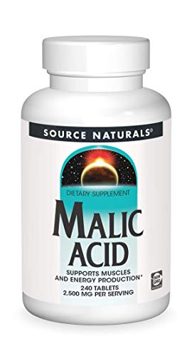 Source Naturals Malic Acid, Supports Muscles and Energy Production*, 2,500 mg - 240 Tablets