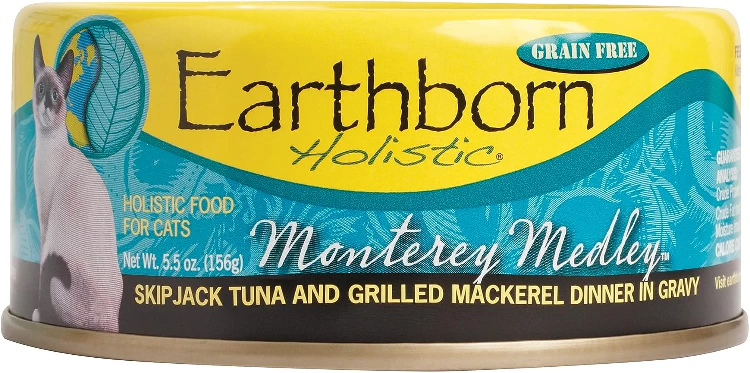 Earthborn Holistic Monterey Medley Grain-Free Moist Cat Food 5.5 oz. 24-Pack Box