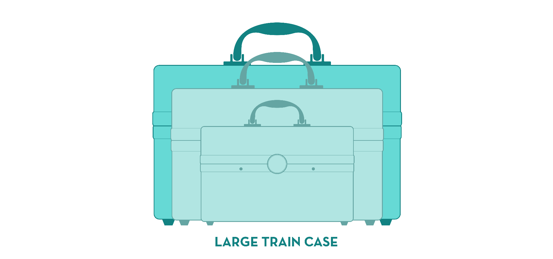 Caboodles Large Train Case - Silver