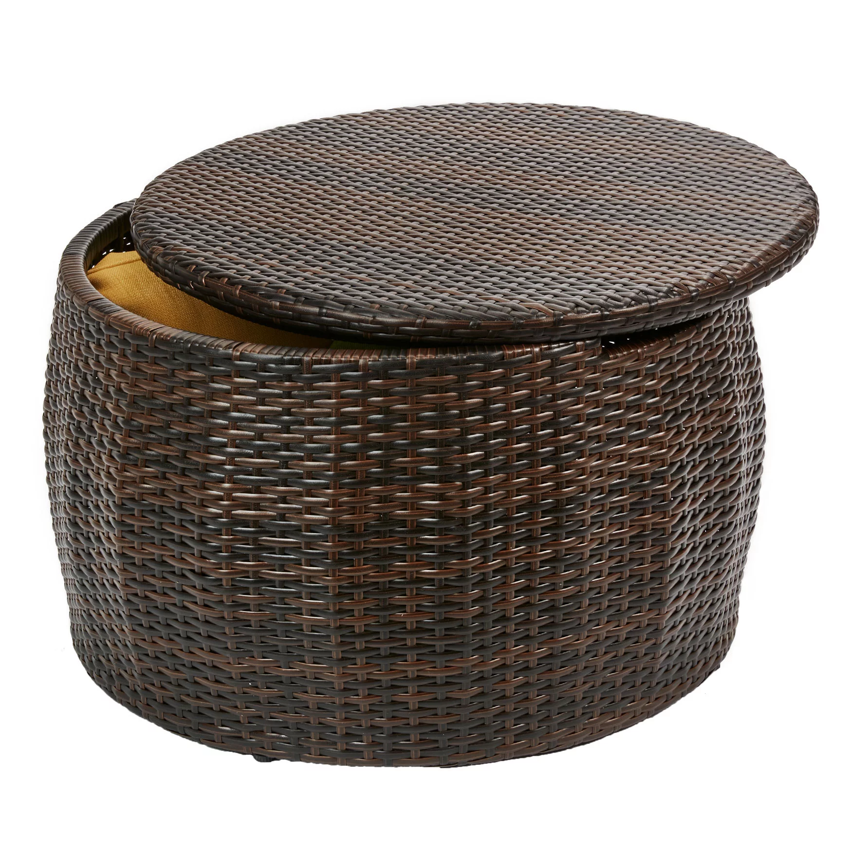 Brylanehome Santiago Round Storage Table, Haze