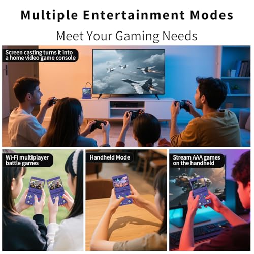 RG 34XXSP Retro Handheld Game Console Linux 3.4 inch IPS Screen 720*480 5000+ Classic Games 64G Card RG 34XXSP Retro Gaming Console Handheld 3300mAh Battery Compatible with WiFi HDMI Bluetooth Yellow