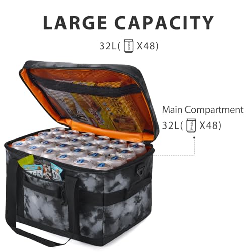 TOURIT Cooler Bag 48/60 Cans Insulated Soft Cooler Large Collapsible Cooler Bag 32/40L Lunch Coolers for Picnic, Beach, Work, Trip