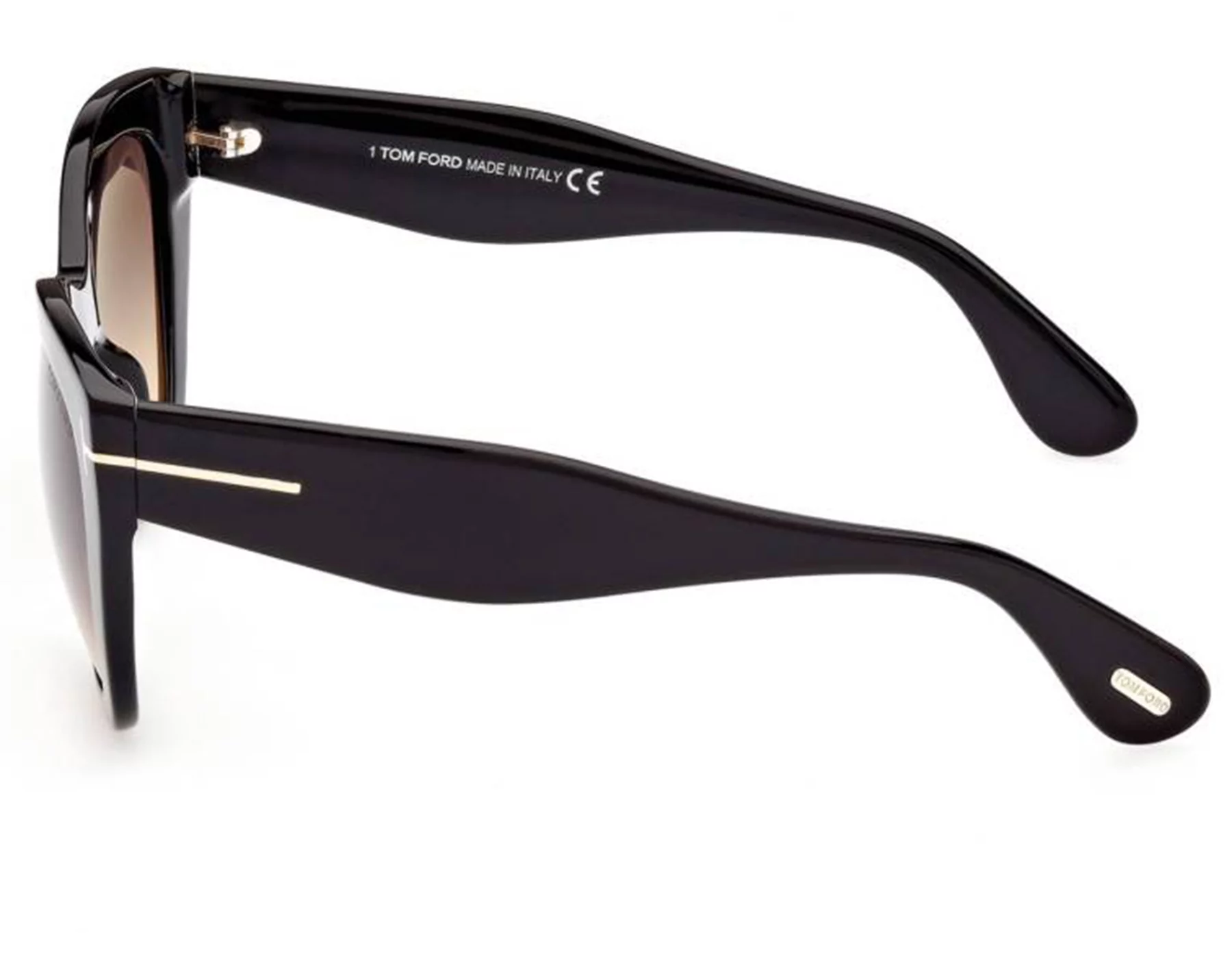 Tom Ford FT0940 01B Cara Plastic Shiny Black Grad Smoke 56 mm Women's Sunglasses