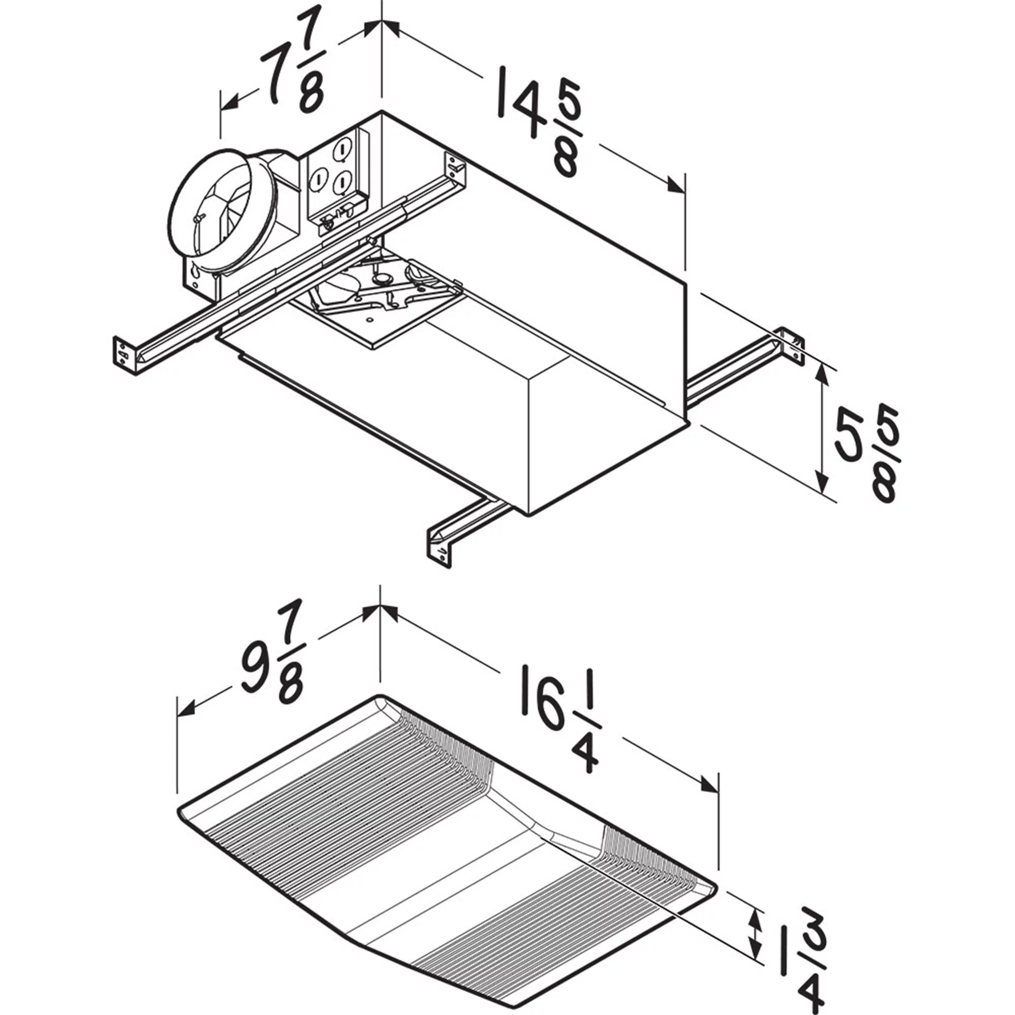 Broan-NuTone Bathroom Ceiling Ventilation with Exhaust Fan & Lighting
