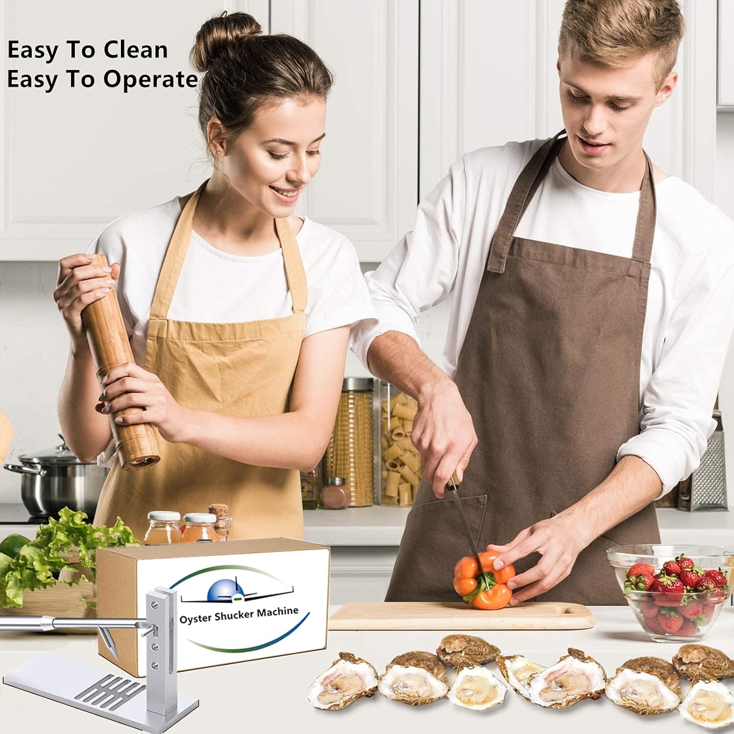 Oyster Shucker Machine Stainless Steel Oyster Shucker Tool Set Oyster Clam Shucking Kit Oyster Clam Opener Machine Oyster Sheller Practical Tool For Hotel Buffets And Homes And Gift Oyster Opener