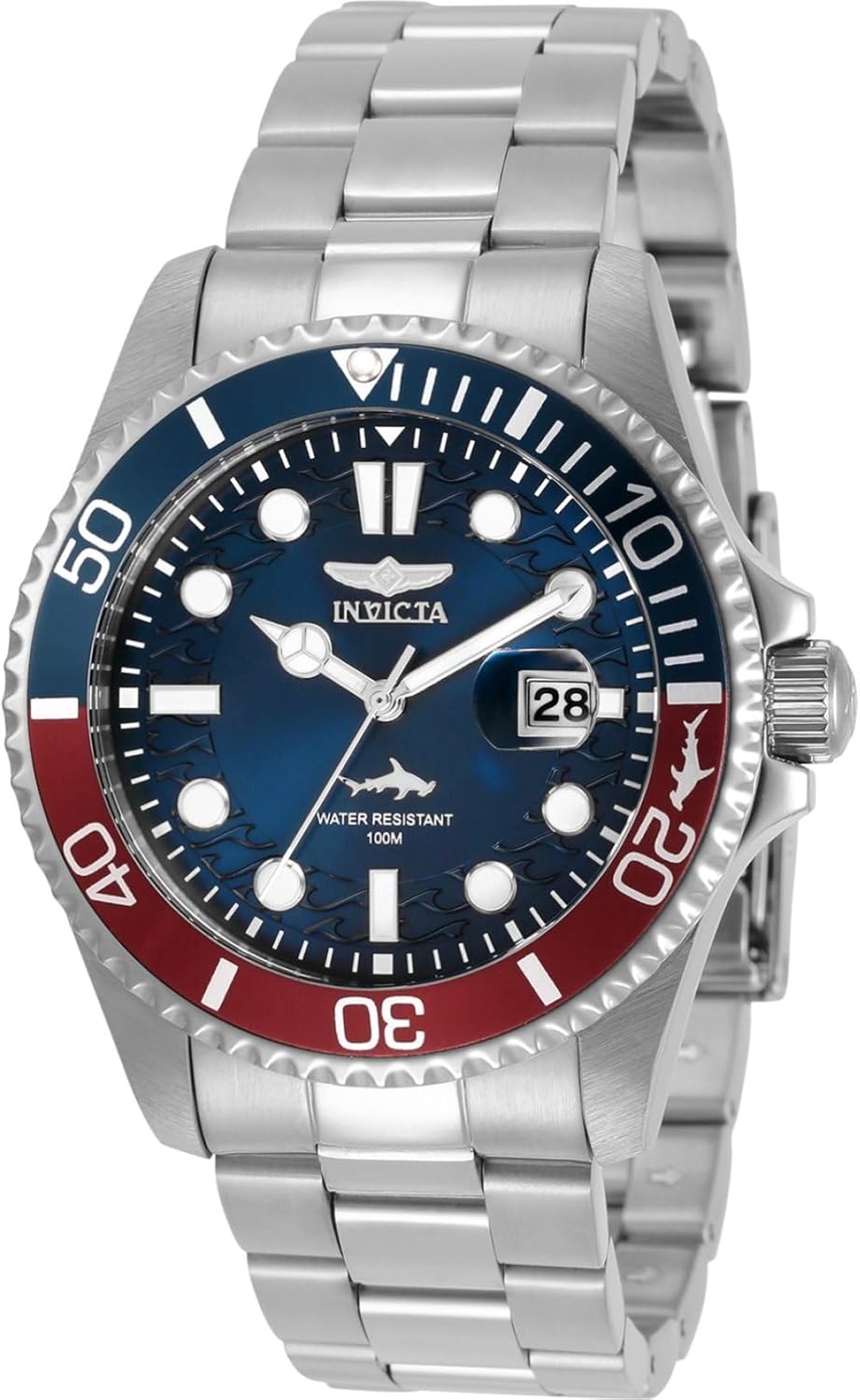 Invicta Pro Diver Men's 43mm Stainless Steel Blue dial (One Size, Silver)
