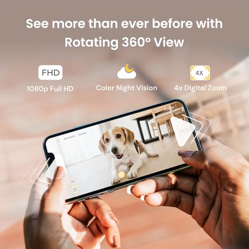 Furbo Mini Pet Camera - Unlock Camera & Smart Features w/Paid Plan: Home Security with Dog & Cat Safety Alerts, 2-Way Audio, Mountable Smart Cam w/Phone App (Subscription Required, 3mo Minimum)