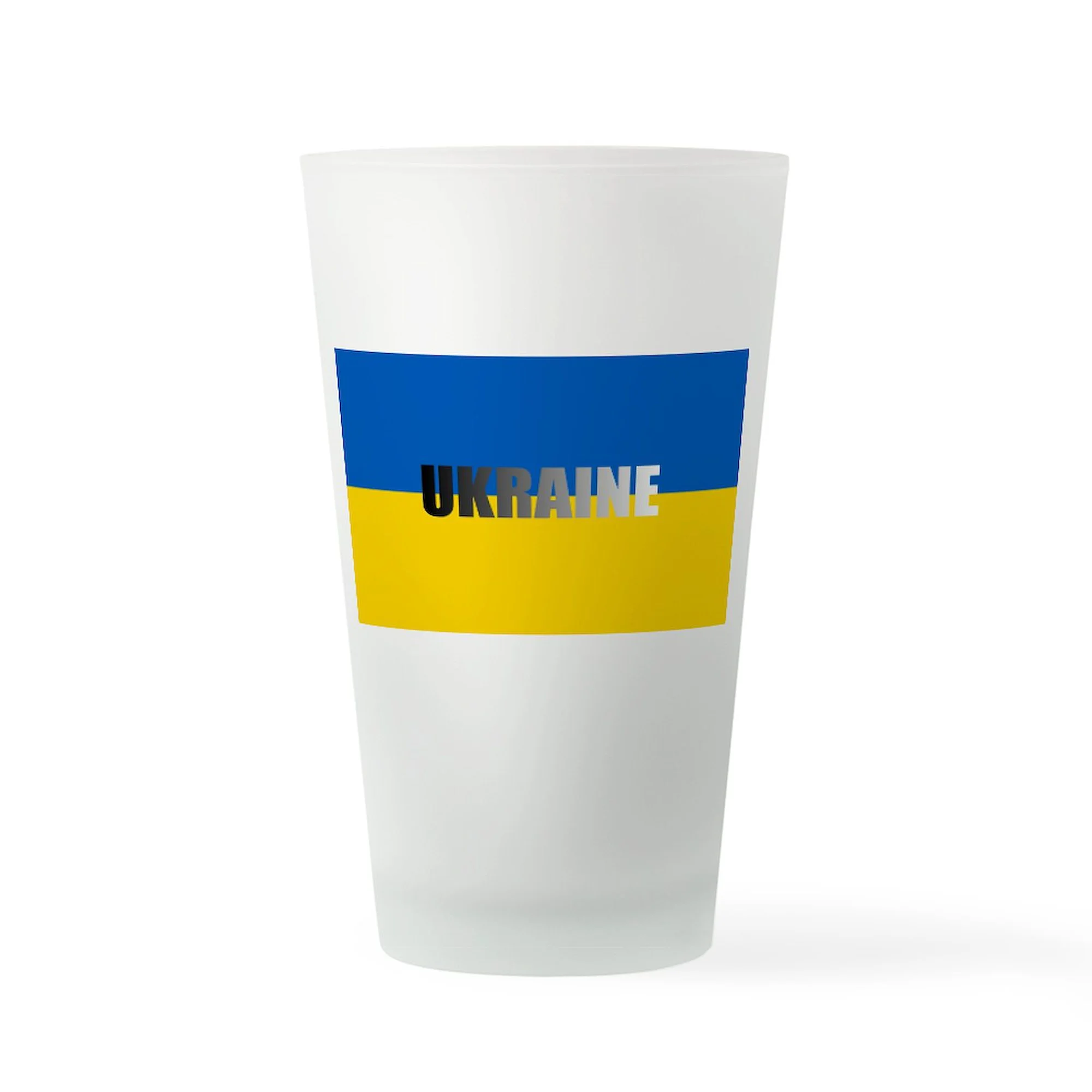 CafePress - National Flag Of ??????? / Ukraine - Pint Glass, Drinking Glass, 16 oz. CafePress