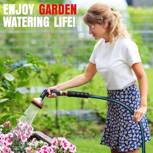 Heavy Duty Garden Hose 25ft, NON-EXPANDABLE Flexible Water Hose, Kink Resistant Lightweight Hybrid Hose, Leakproof Hose Male to Female Fittings