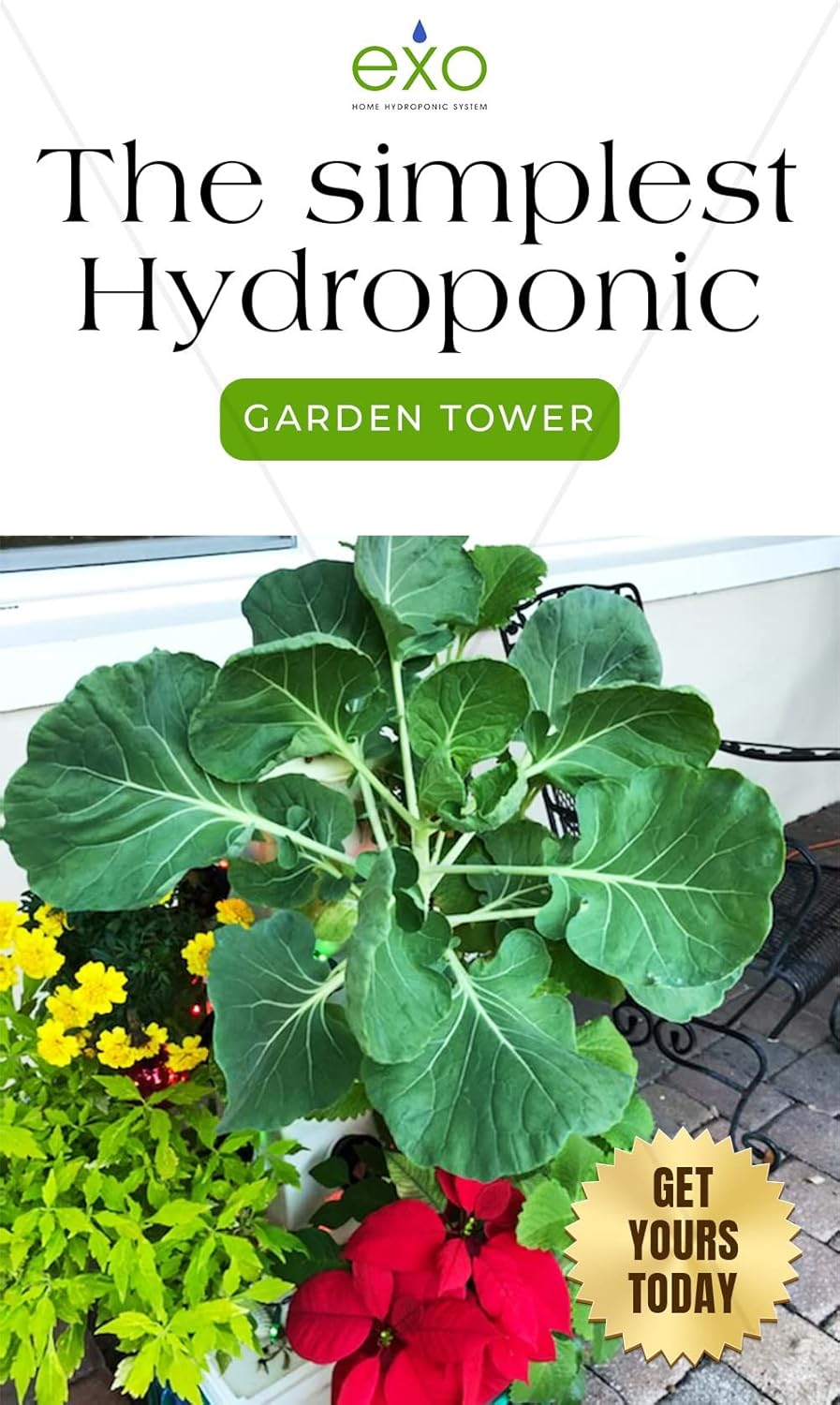 Vertical Hydroponic Garden Tower System Indoor Outdoor Home Grow Kit