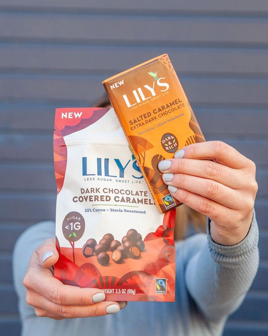 Extra Dark Salted Caramel Chocolate Bar by Lily's | Made with Stevia, No Added Sugar, Low-Carb, Keto Friendly | 70% Cocoa | Fair Trade, Gluten-Free & Non-GMO | 3 ounce, 4-Pack
