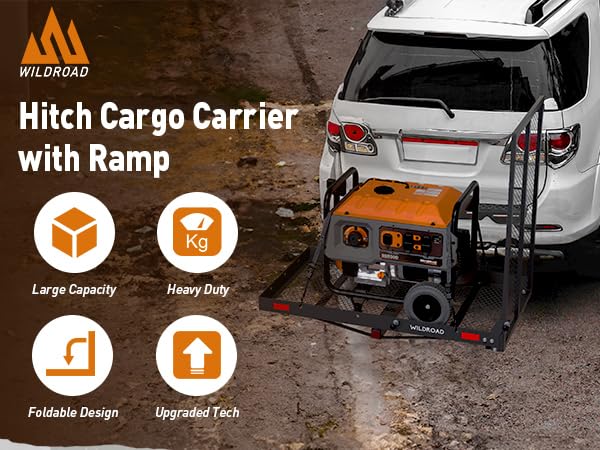WILDROAD Hitch Cargo Carrier with Ramp 50