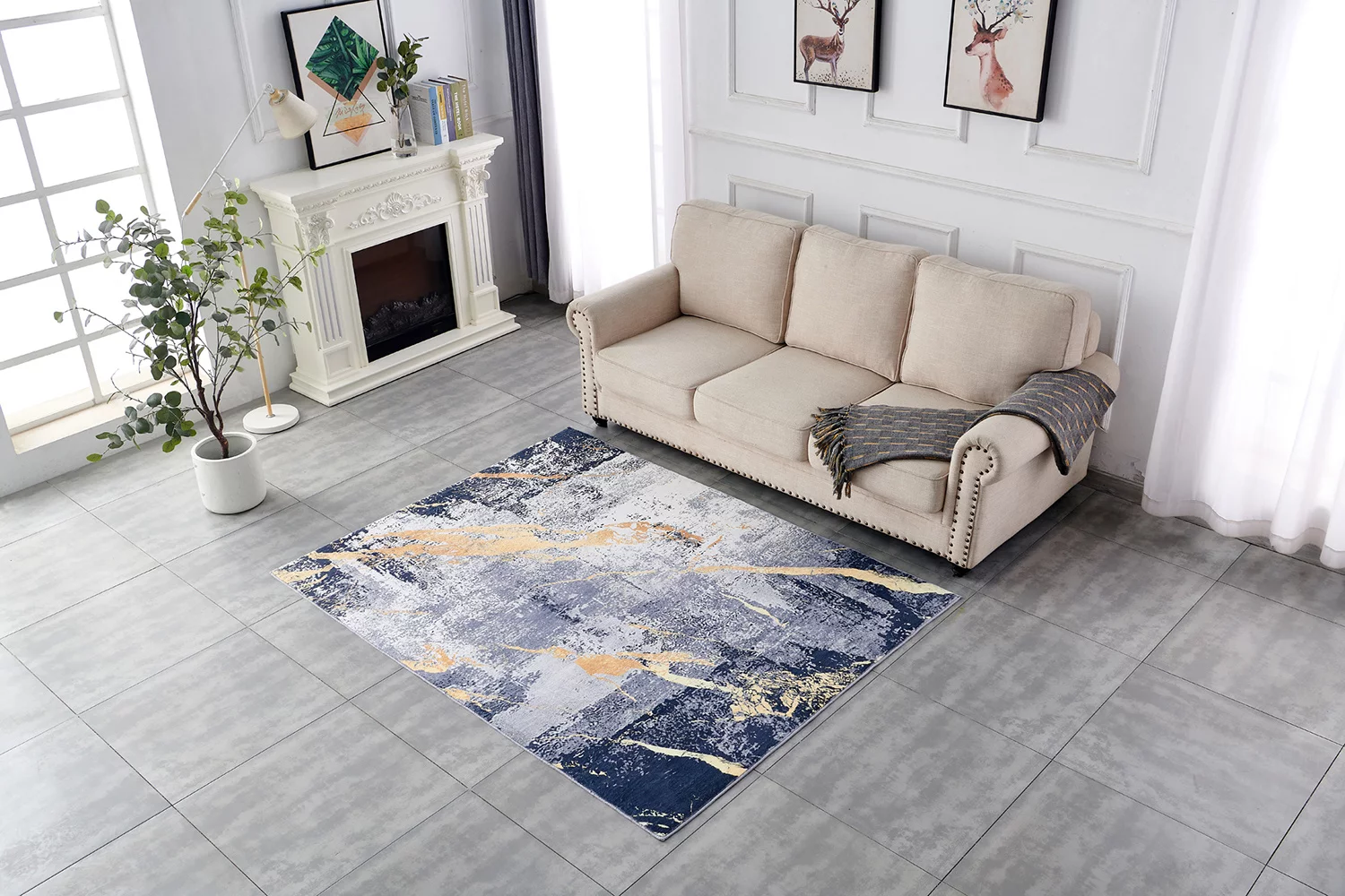 ZARA Abstract Design Area Rug - 5.0 - Elevate Your Space