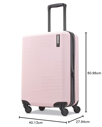 American Tourister Stratum XLT Expandable Hardside Luggage with Spinner Wheels, Jet Black, Carry-On 21-Inch