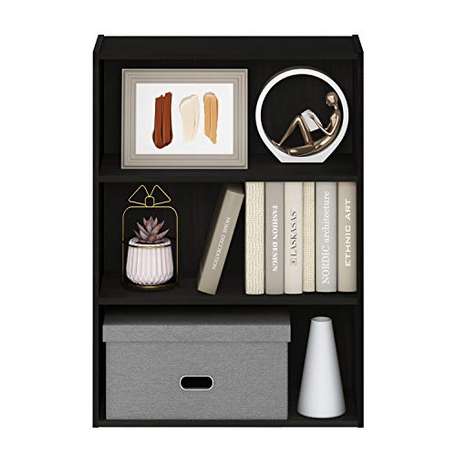 Furinno Pasir 3-Tier Open Shelf Bookcase, Americano