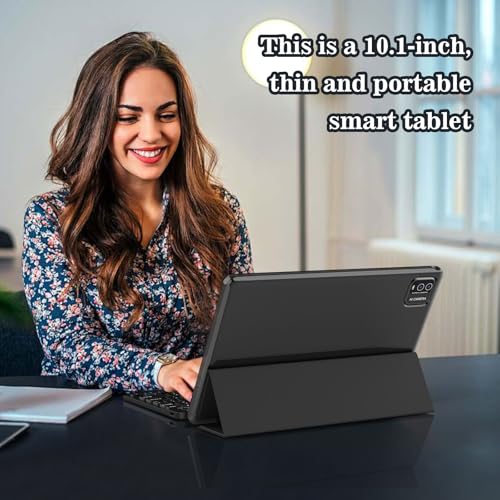 Andoird 14 Tablet 10 inch, 2 in 1 Tablets with Keyboard Case Stylus Mouse, 12GB RAM 64GB ROM 1TB Expand, Octa-Core 2.0Ghz, 5G WiFi, BT5.0, 6000mAh, 8MP Camera, 1280 x 800 HD Screen, Widevine L1, GMS