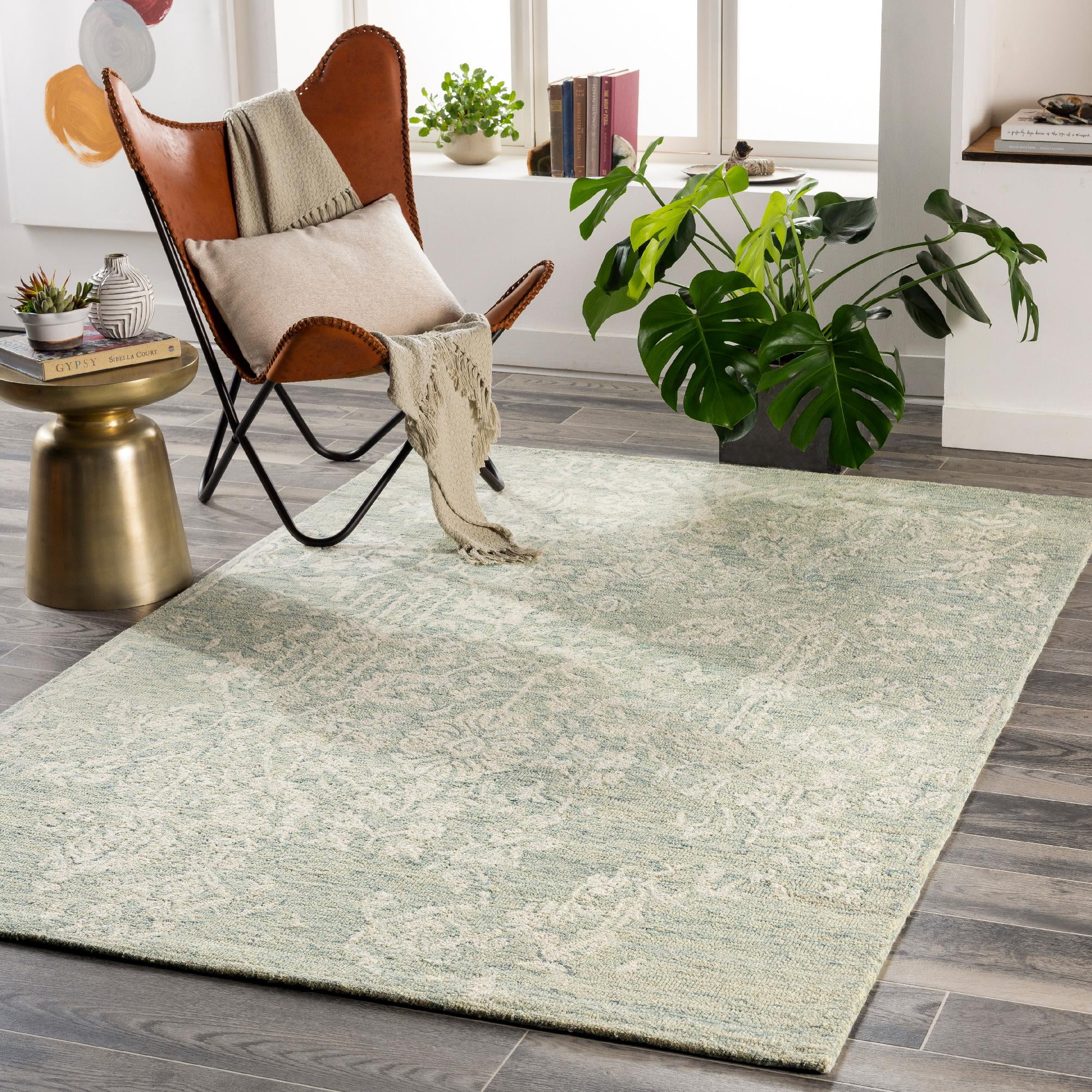 Mark&Day Area Rugs, 8x10 Oldenburg Traditional Light Green Area Rug (8' x 10')