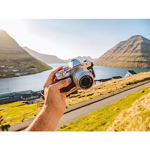 OM System OLYMPUS OM-D E-M10 Mark IV Silver Camera Body & Olympus M.Zuiko Digital 14-42mm F3.5-5.6 II R Lens Silver