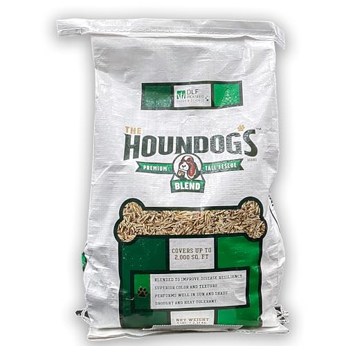X-Seed Houndogs Tall Fescue Blend Grass Seed - Fast-Growing, Drought-Tolerant Seed for Full Sun & Partial Shade, Naturally Crowds Out Weeds, Ideal for High Traffic Areas & Lawn Repair, 5 lbs.